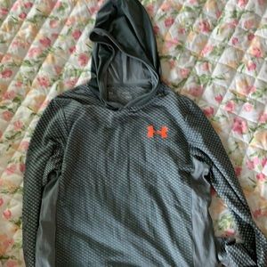 UA Youth large gray hooded pullover